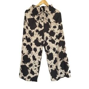 Casual Tie Dye Ink Printing Straight Leg Casual Elastic Waist Women's Pants